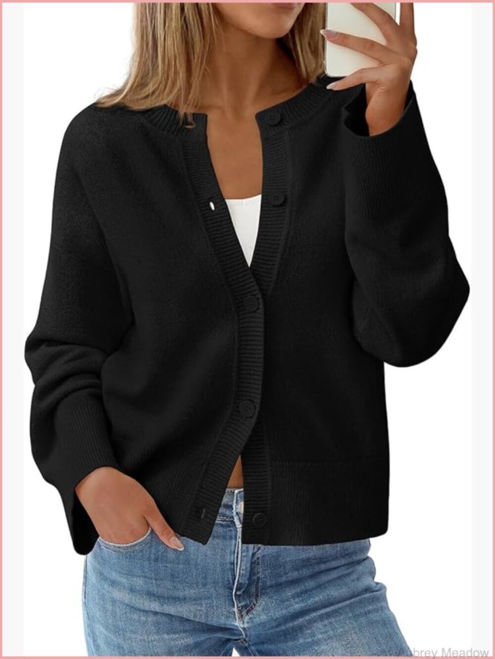 Oversized Puff Long Sleeve Button Up Chunky Knit Cardigan Sweater